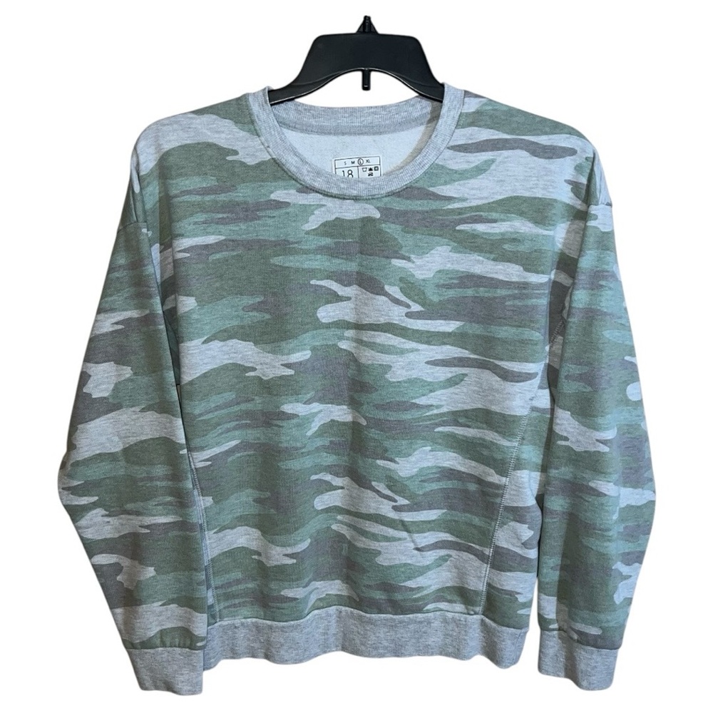 1897 Active Sweatshirt Women’s Size L Camo Army Fatigue Long Sleeve
